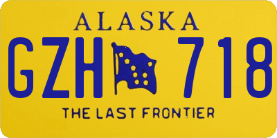 AK license plate GZH718