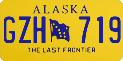 AK license plate GZH719
