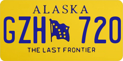 AK license plate GZH720