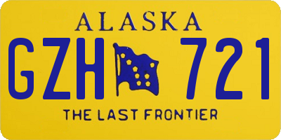 AK license plate GZH721