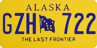 AK license plate GZH722