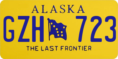 AK license plate GZH723