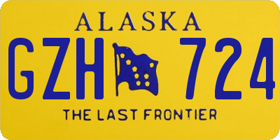 AK license plate GZH724
