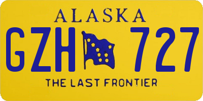 AK license plate GZH727
