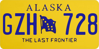 AK license plate GZH728