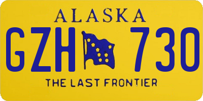 AK license plate GZH730