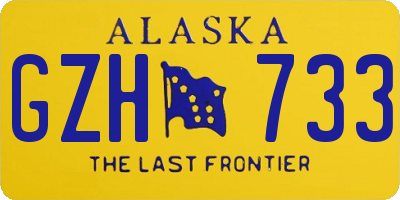 AK license plate GZH733