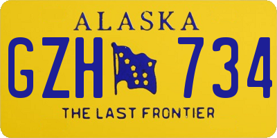 AK license plate GZH734