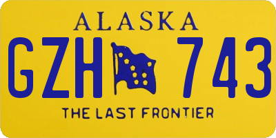 AK license plate GZH743