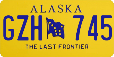 AK license plate GZH745