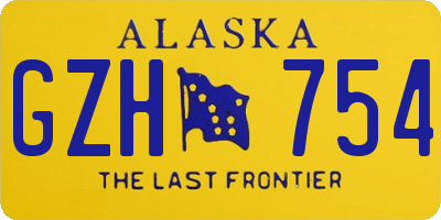 AK license plate GZH754