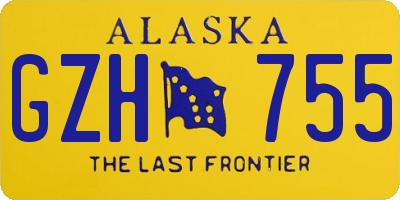 AK license plate GZH755