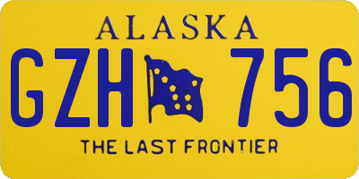 AK license plate GZH756