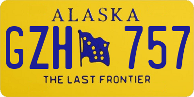 AK license plate GZH757