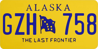 AK license plate GZH758