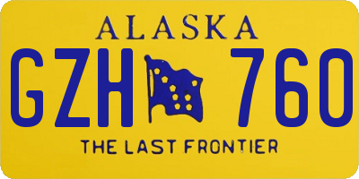 AK license plate GZH760