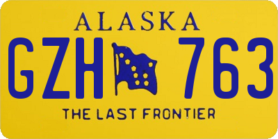 AK license plate GZH763