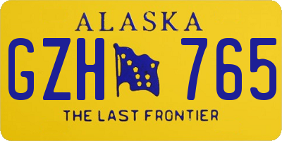 AK license plate GZH765