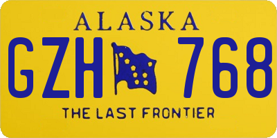 AK license plate GZH768