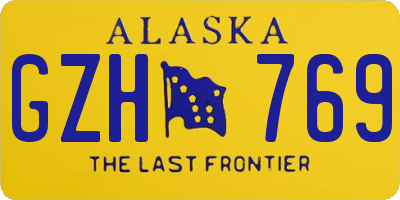 AK license plate GZH769