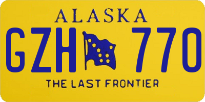 AK license plate GZH770