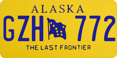 AK license plate GZH772