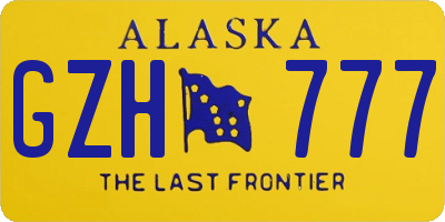 AK license plate GZH777