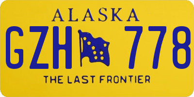 AK license plate GZH778