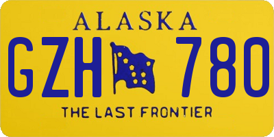 AK license plate GZH780