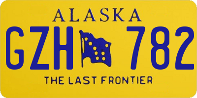 AK license plate GZH782