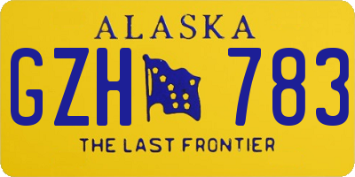 AK license plate GZH783