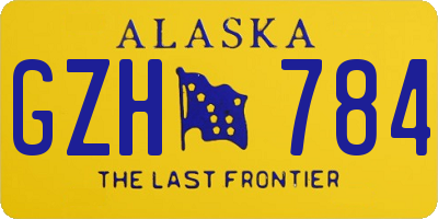 AK license plate GZH784
