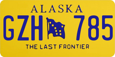 AK license plate GZH785