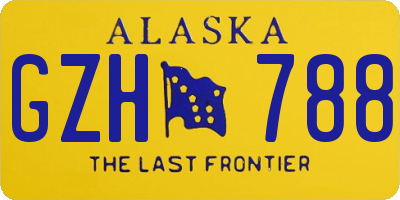 AK license plate GZH788