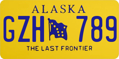 AK license plate GZH789