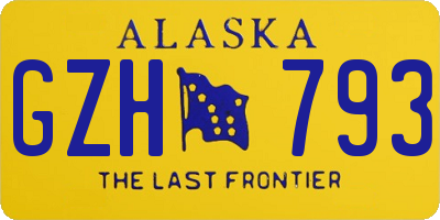 AK license plate GZH793