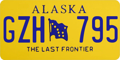 AK license plate GZH795