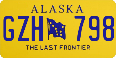 AK license plate GZH798