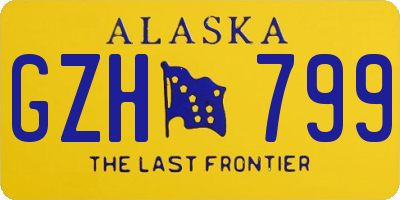 AK license plate GZH799