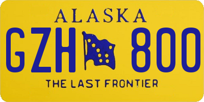 AK license plate GZH800