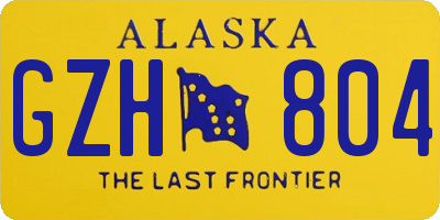 AK license plate GZH804