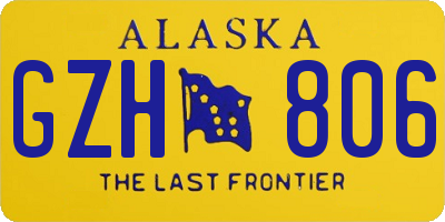 AK license plate GZH806