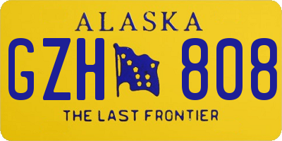 AK license plate GZH808