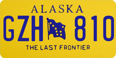 AK license plate GZH810