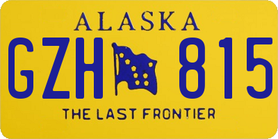 AK license plate GZH815