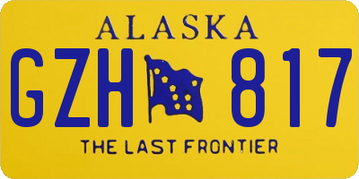 AK license plate GZH817