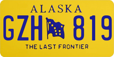 AK license plate GZH819