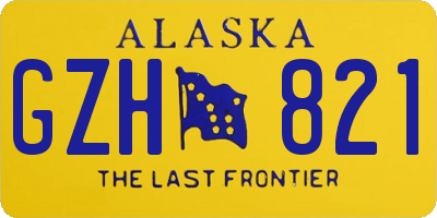 AK license plate GZH821