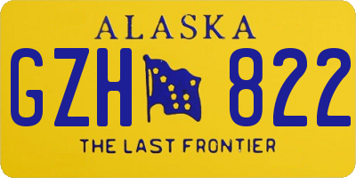 AK license plate GZH822