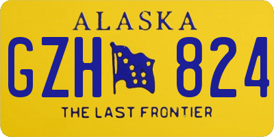 AK license plate GZH824